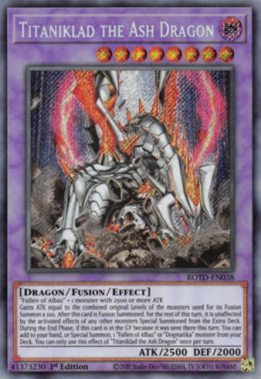 Titaniklad the Ash Dragon (ROTD-EN038) - 1st Edition