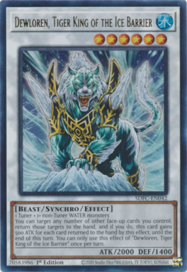 Dewloren, Tiger King of the Ice Barrier (SDFC-EN042) - 1st Edition