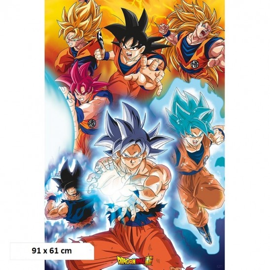 Αφίσα Goku's transformations (91x61)
