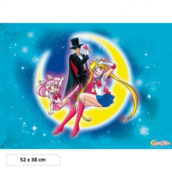 Αφίσα Sailor Moon + Chibi Moon + Tuxedo Mask (52x38)