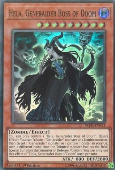 Hela, Generaider Boss of Doom (MYFI-EN032) - 1st Edition