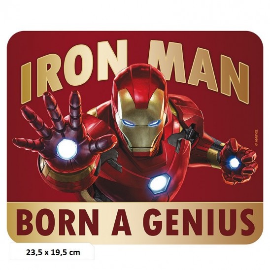 Mousepad Iron Man Born to be a Genius (Flexible)