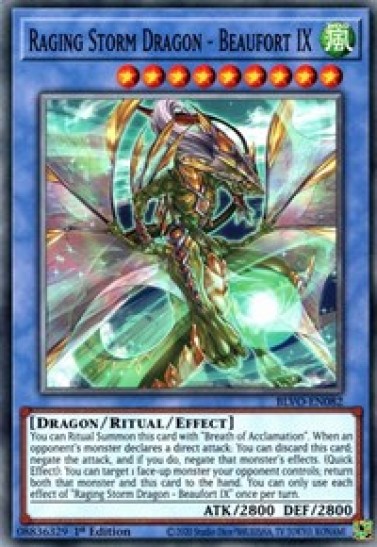 Raging Storm Dragon - Beaufort IX (BLVO-EN082) - 1st Edition