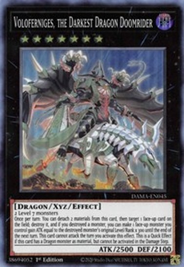 Voloferniges, the Darkest Dragon Doomrider (DAMA-EN045) - 1st Edition