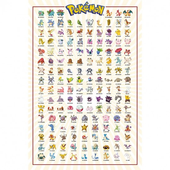 Αφίσα Kanto Pokemon (91x61)