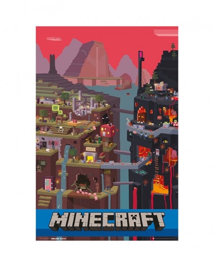 Αφίσα Minecraft World (91x61)