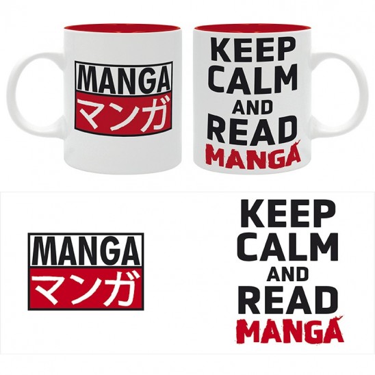 Κούπα Keep Calm and Read Manga (320ml Κεραμική)