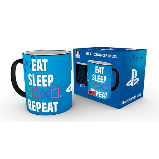 Κούπα Playstation Eat Sleep Repeat (Heat Change 320 ml)