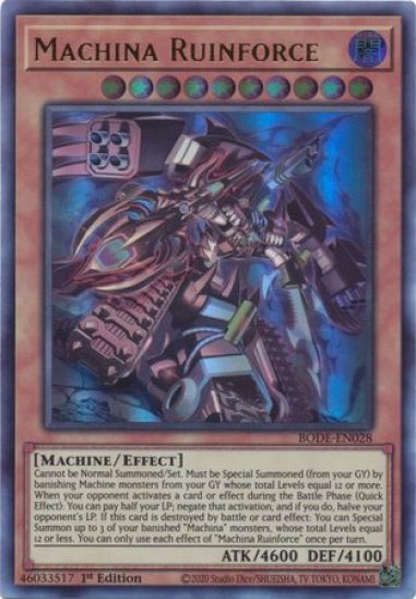 Machina Ruinforce (BODE-EN028) - 1st Edition