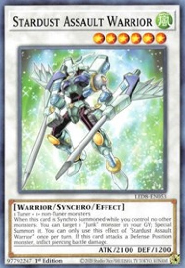 Stardust Assault Warrior (LED8-EN053) - 1st Edition