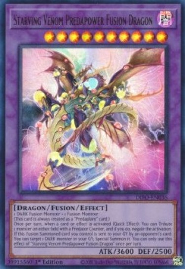 Starving Venom Predapower Fusion Dragon (DIFO-EN036) - 1st Edition