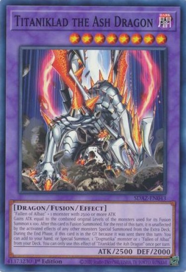 Titaniklad the Ash Dragon (SDAZ-EN043) - 1st Edition