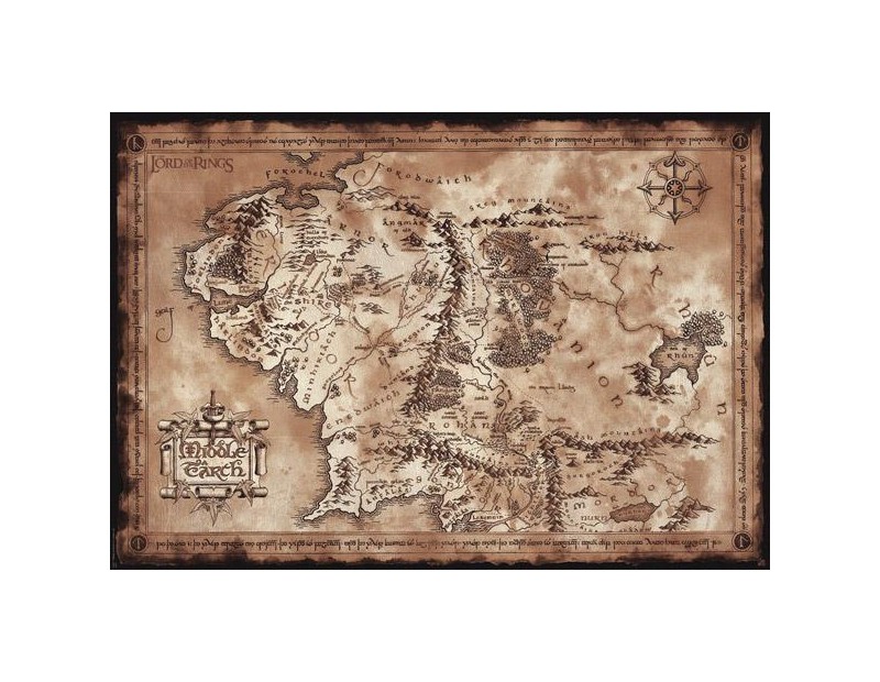Αφίσα Χάρτης Middle Earth (91x61)