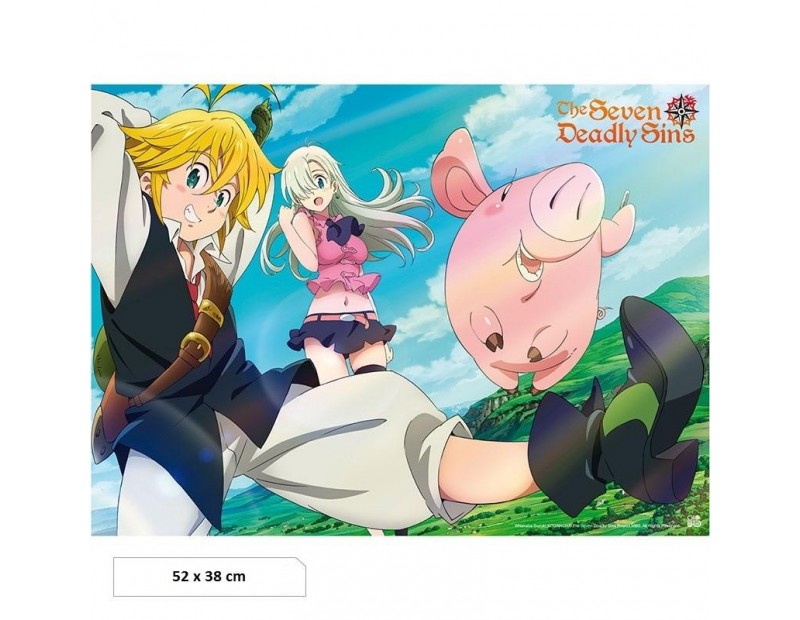 Αφίσα Meliodas + Elizabeth + Hawk (52x38)