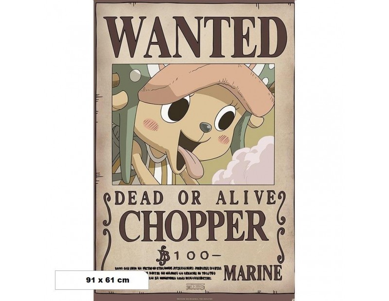 Αφίσα Wanted Chopper 100 Beli (91x61)
