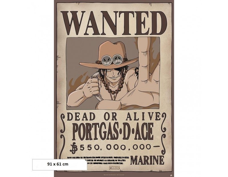 Αφίσα Wanted Portgas D. Ace 550M Beli (91x61)
