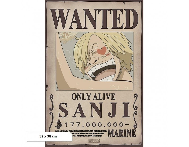 Αφίσα Wanted Sanji 177M Beli (52x38)