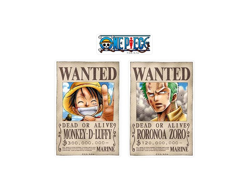 Αυτοκόλλητα Wanted Luffy and Zoro