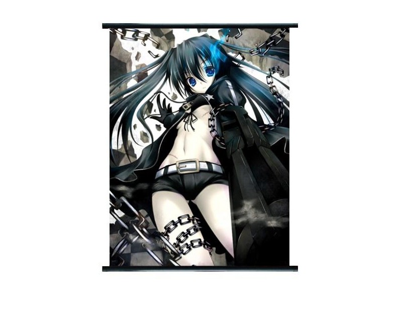 Wall Scroll Black Rock Shooter in action (60x90)