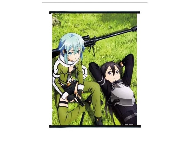 Wall Scroll Kirito + Sinon (60x90)