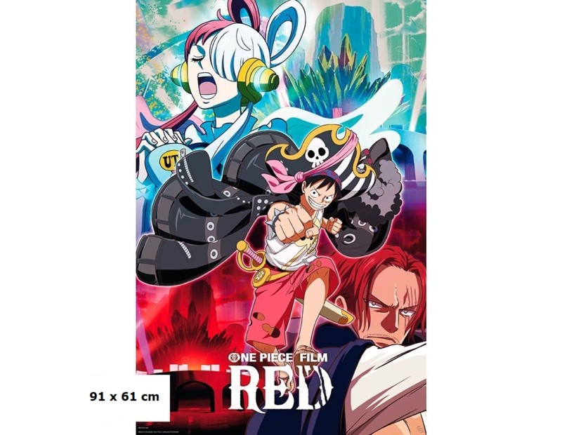 Αφίσα Luffy, Shanks & Uta (91x61)