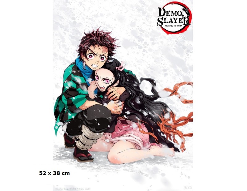 Αφίσα Tanjiro & Nezuko Snow (52x38)