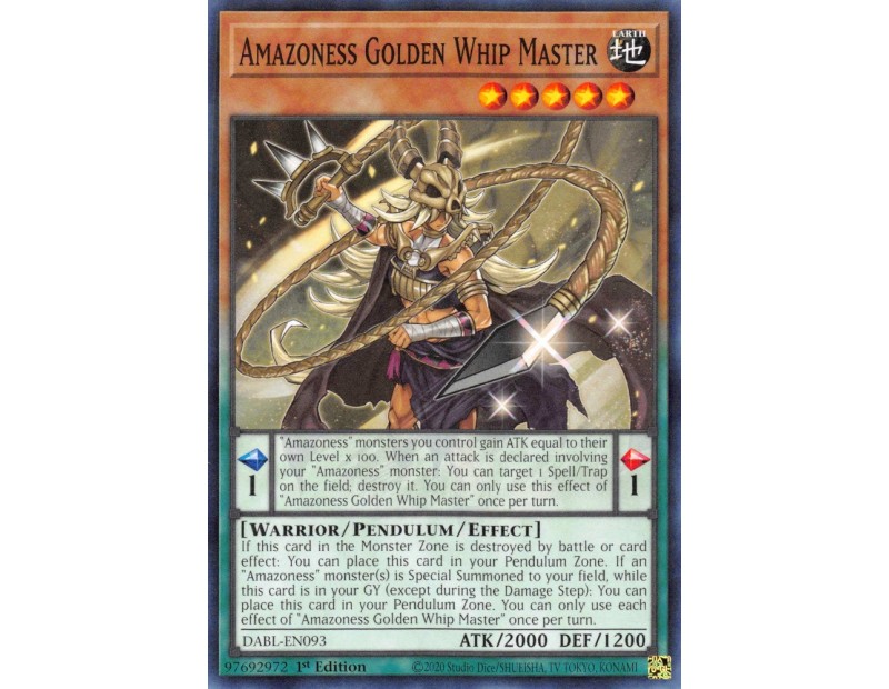 Amazoness Golden Whip Master (DABL-EN093) - 1st Edition