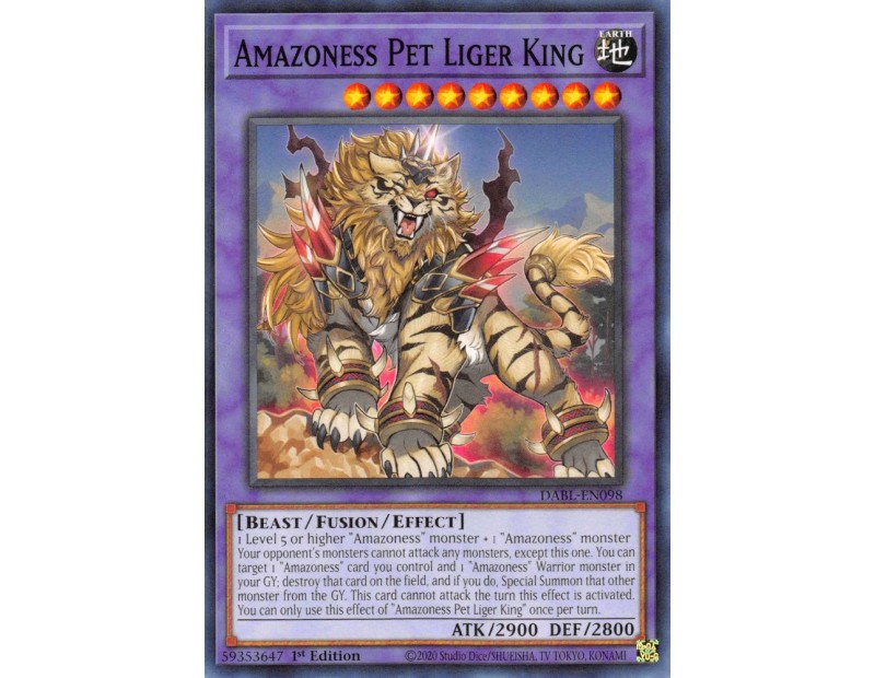 Amazoness Pet Liger King (DABL-EN098) - 1st Edition