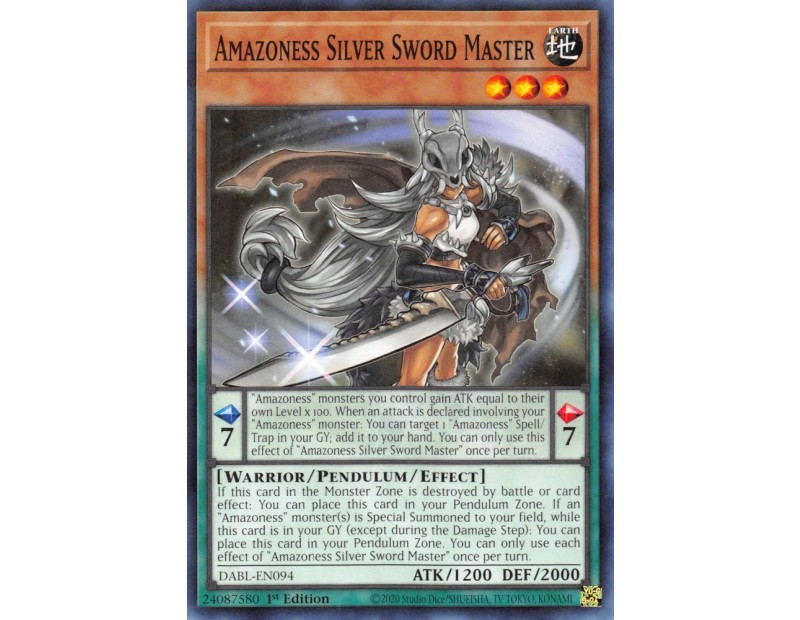 Amazoness Silver Sword Master (DABL-EN094) - 1st Edition