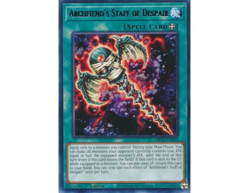 Archfiend's Staff of Despair (MP22-EN036) - 1st Edition