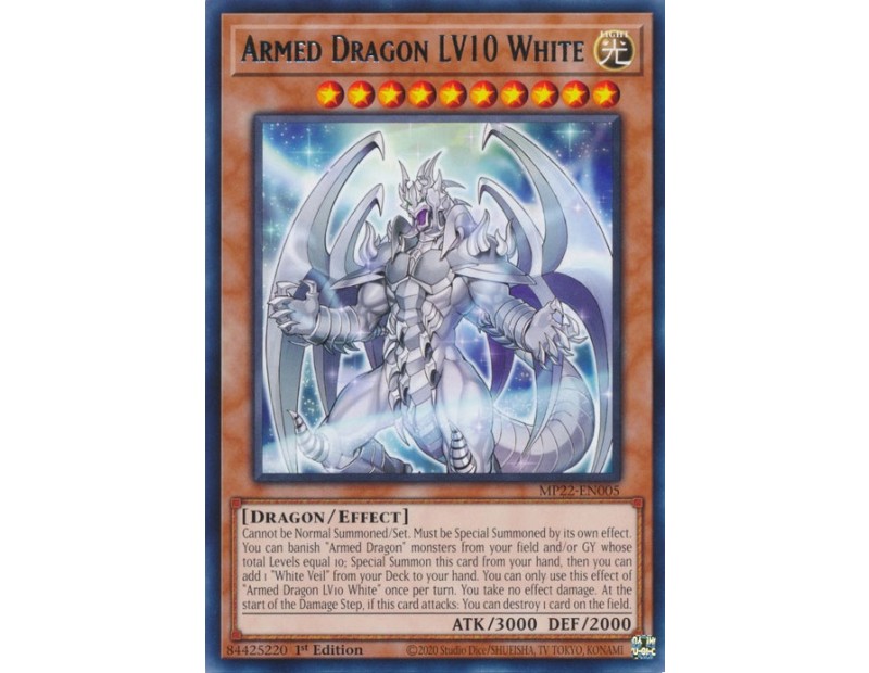 Armed Dragon LV10 White (MP22-EN005) - 1st Edition