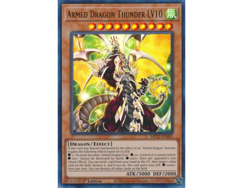 Armed Dragon Thunder LV10 (MP22-EN001) - 1st Edition