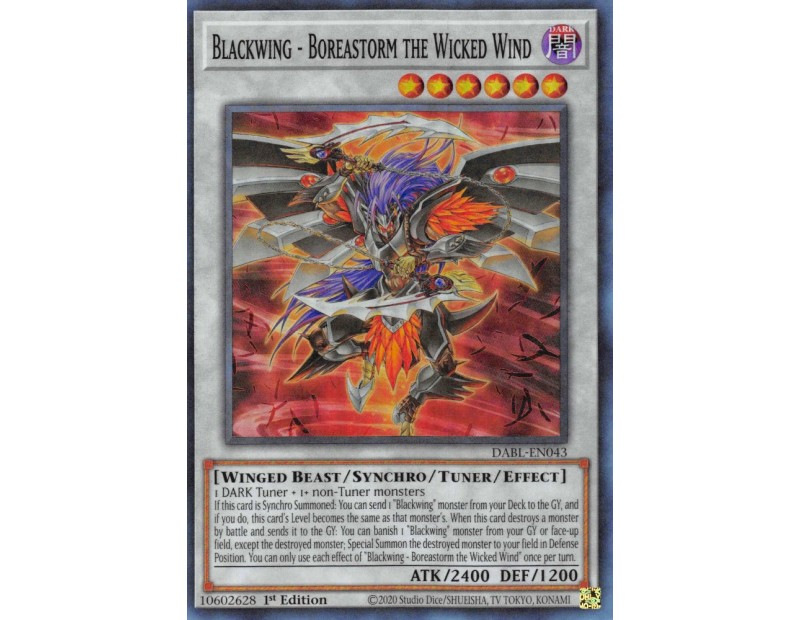 Blackwing - Boreastorm the Wicked Wind (DABL-EN043) - 1st Edition