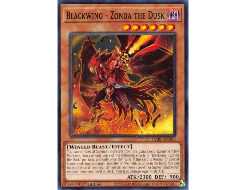 Blackwing - Zonda the Dusk (DABL-EN005) - 1st Edition