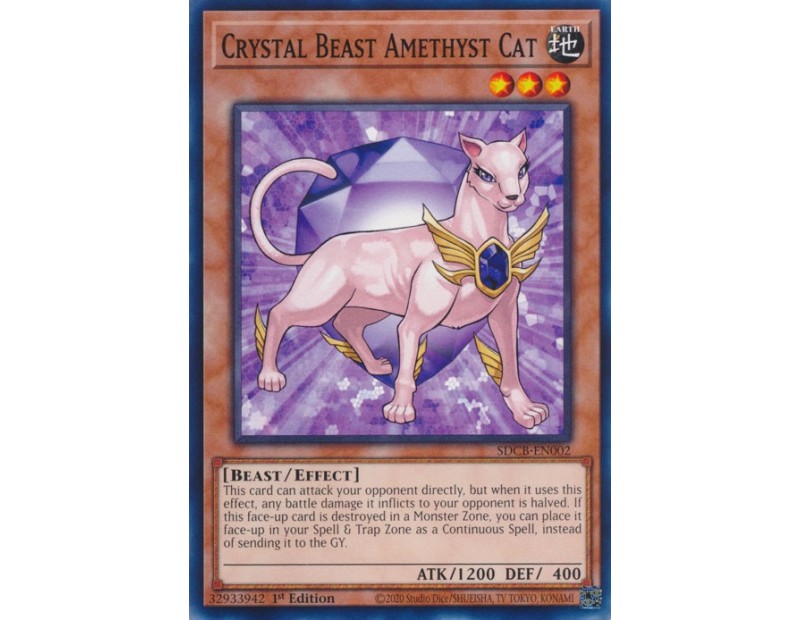 Crystal Beast Amethyst Cat (SDCB-EN002) - 1st Edition