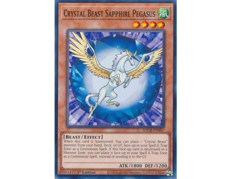 Crystal Beast Sapphire Pegasus (SDCB-EN007) - 1st Edition