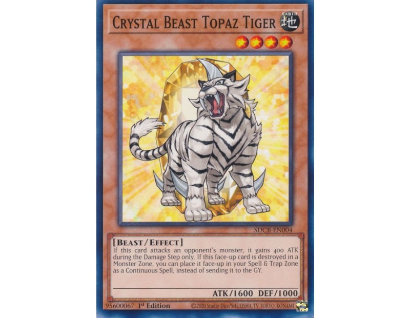 Crystal Beast Topaz Tiger (SDCB-EN004) - 1st Edition