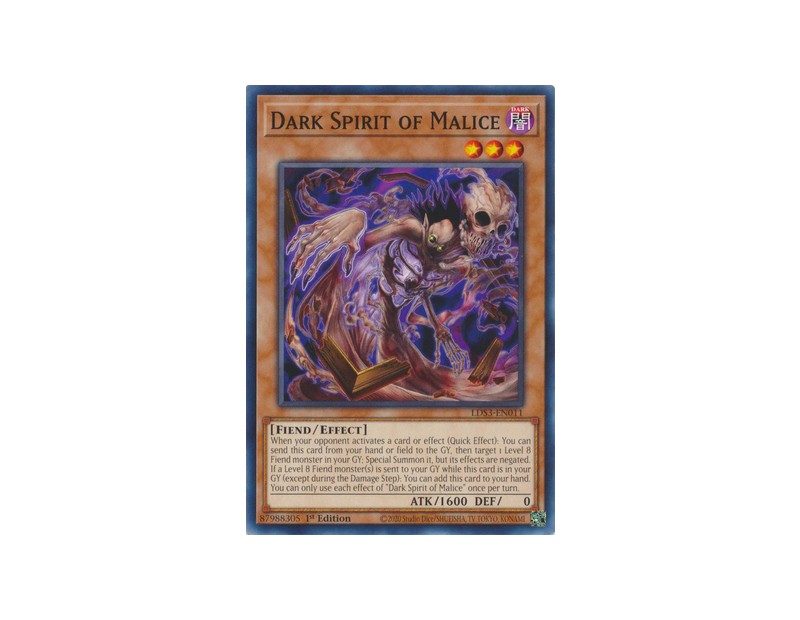 Dark Spirit of Malice (LDS3-EN011) - 1st Edition