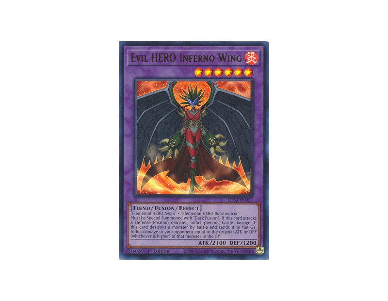 Evil HERO Inferno Wing (LDS3-EN027) - 1st Edition