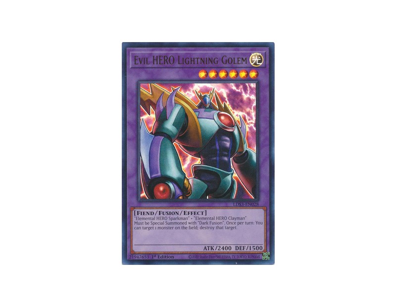 Evil HERO Lightning Golem (LDS3-EN028) - 1st Edition