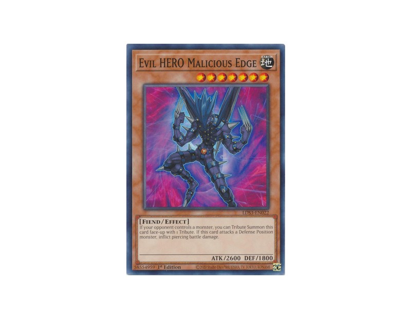 Evil HERO Malicious Edge (LDS3-EN022) - 1st Edition