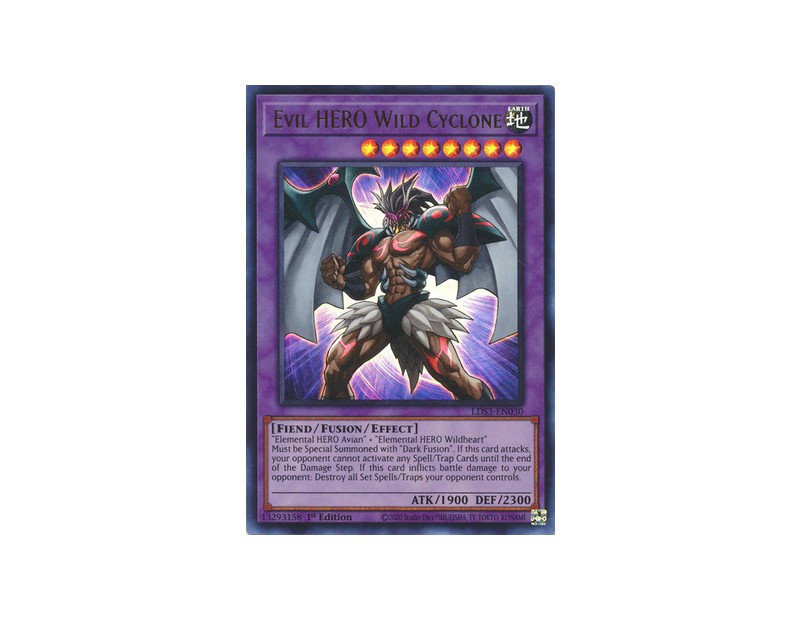 Evil HERO Wild Cyclone (LDS3-EN030) - 1st Edition