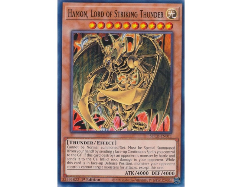 Hamon, Lord of Striking Thunder (SDCB-EN011) - 1st Edition
