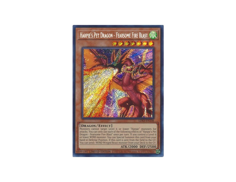 Harpie's Pet Dragon - Fearsome Fire Blast (LDS3-EN138) - 1st Edition