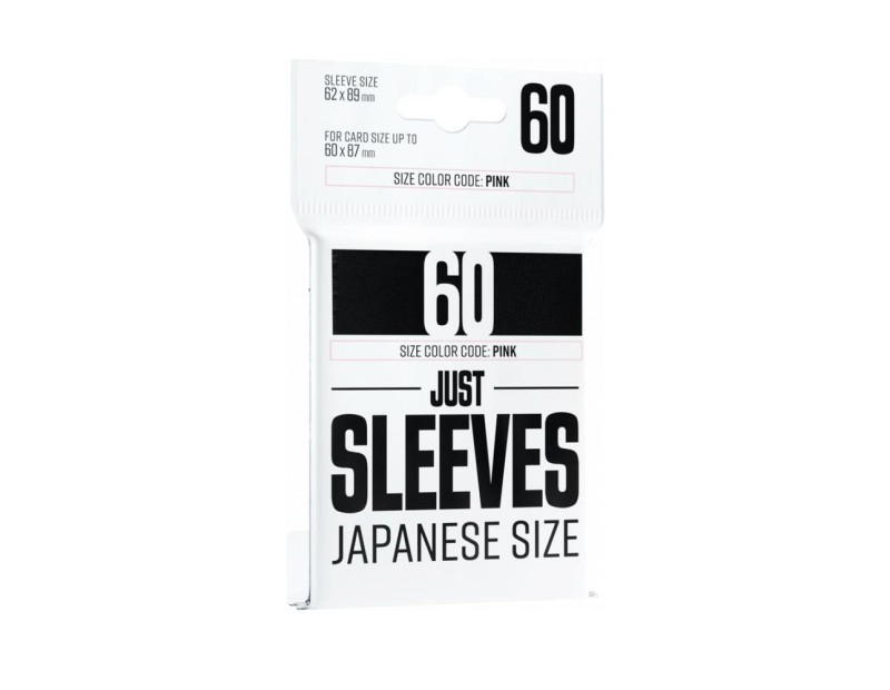 Just Sleeves - Japanese Size Black (60 Sleeves)