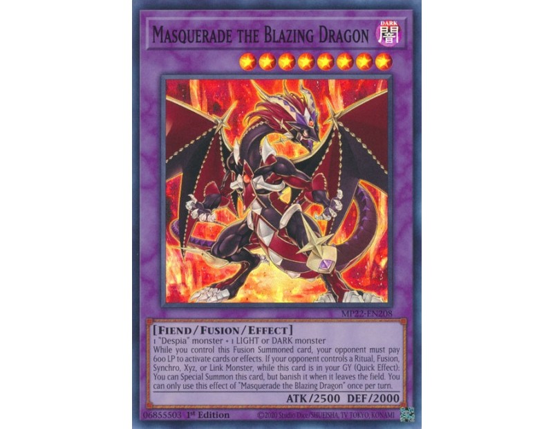 Masquerade the Blazing Dragon (MP22-EN208) - 1st Edition