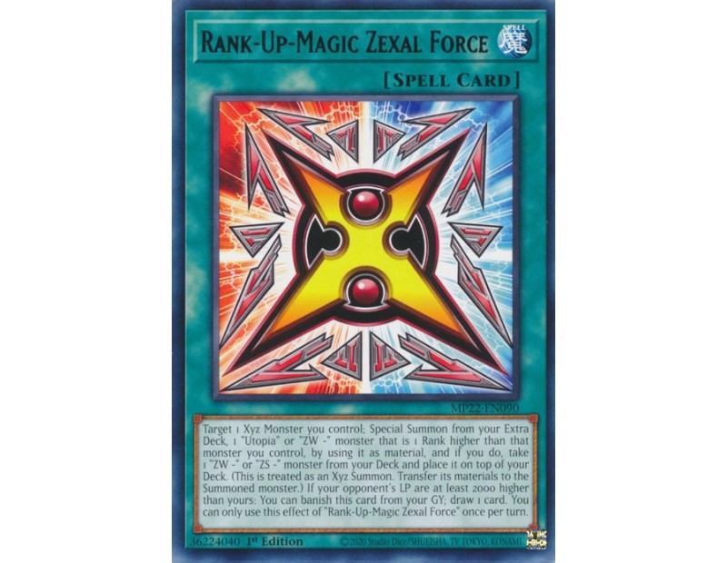 Rank-Up-Magic Zexal Force (MP22-EN090) - 1st Edition