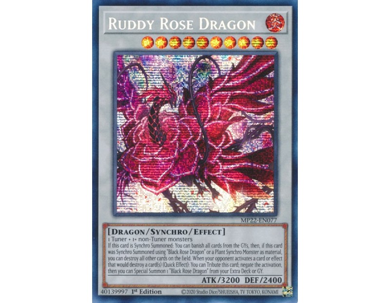 Ruddy Rose Dragon (MP22-EN077) - 1st Edition