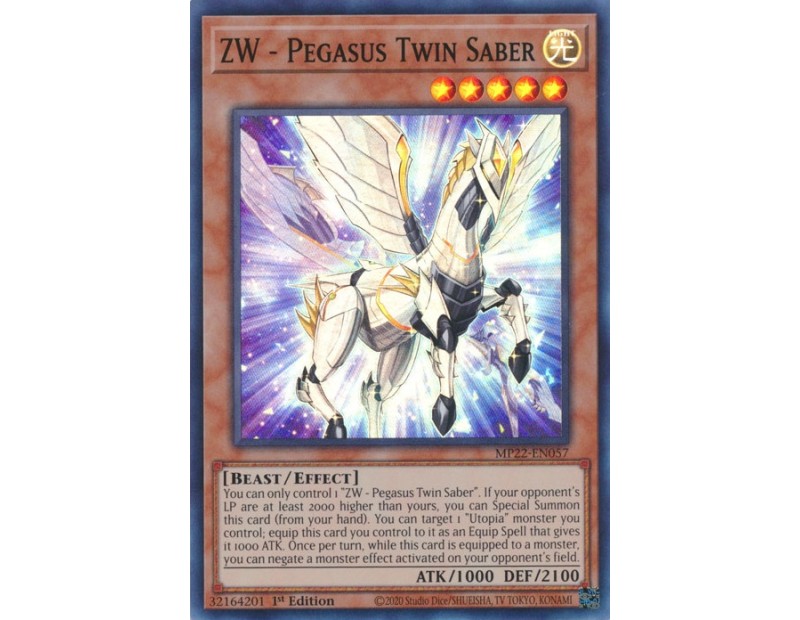 ZW - Pegasus Twin Saber (MP22-EN057) - 1st Edition