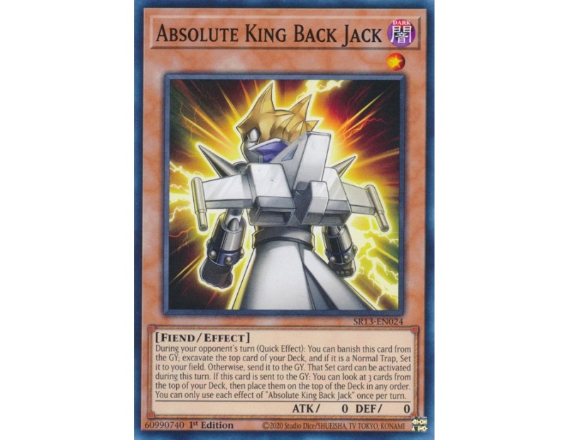 Absolute King Back Jack (SR13-EN024) - 1st Edition